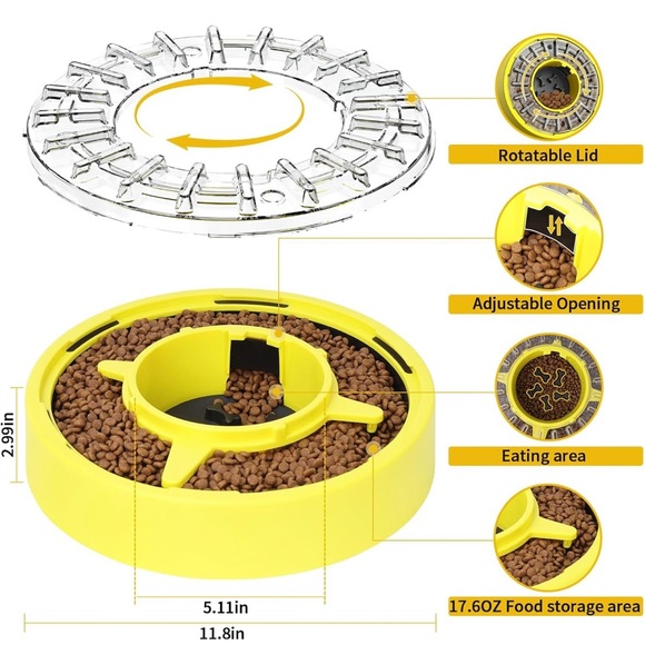 NWOT Dog Puzzle Toy Interactive Slow Feeder Treat Dispenser Rotating Brain Game - Picture 5 of 9